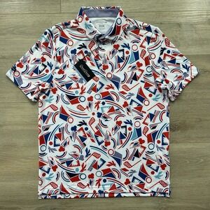 NWT Good Good Men's Medium "Proud & True" USA Performance‎ Golf Polo